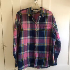Old navy plaid cotton button down
